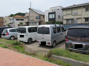 三浦海岸の駐車場
